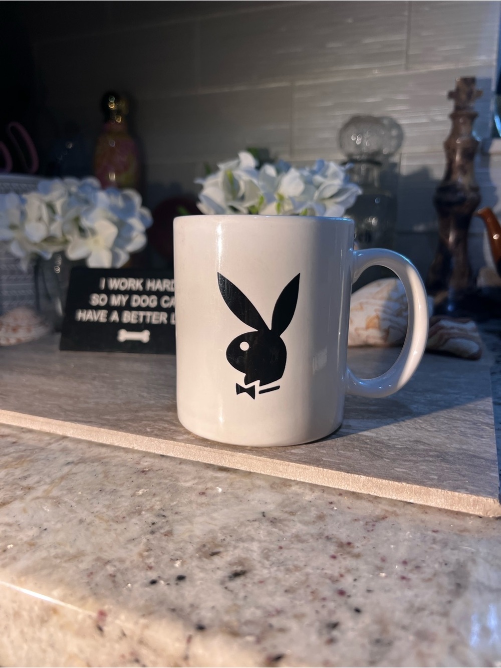 Playboy Black Bunny Logo Vintage Mug like new!
